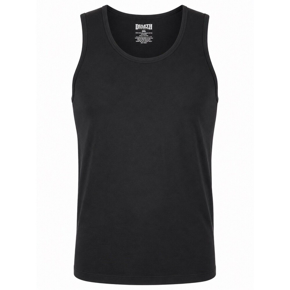 Duluth Trading Free Range Organic Cotton Tank Undershirt Black 3XL Stretch